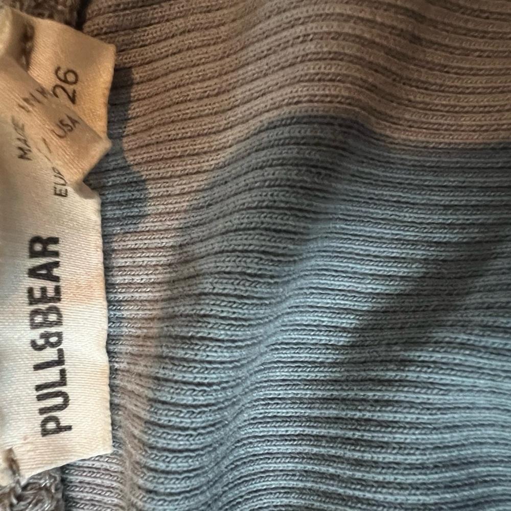 Pull&Bear Gray Ribbed Fabric - Picture 3 of 3